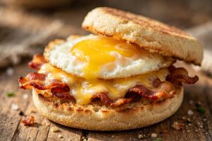 $6 Meal Deal – Medium Coffee, Bacon, Egg & Cheese and Hash Browns